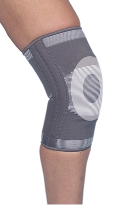 Attēls Elastic Knee brance with gel insert and metal strips (P509)